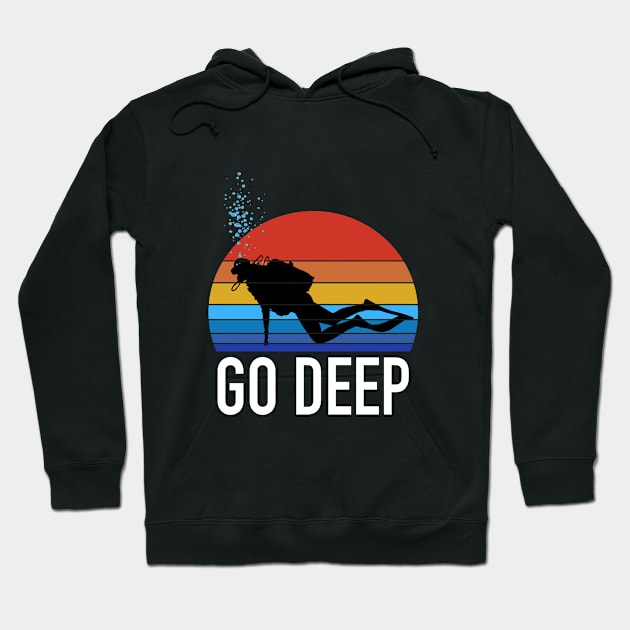 Scuba Diving - Go Deep Hoodie by Kudostees